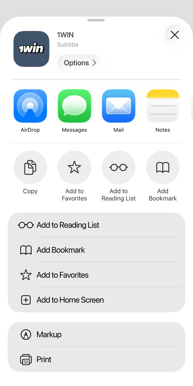 Confirm the settings and launch the 1win iOS App now.