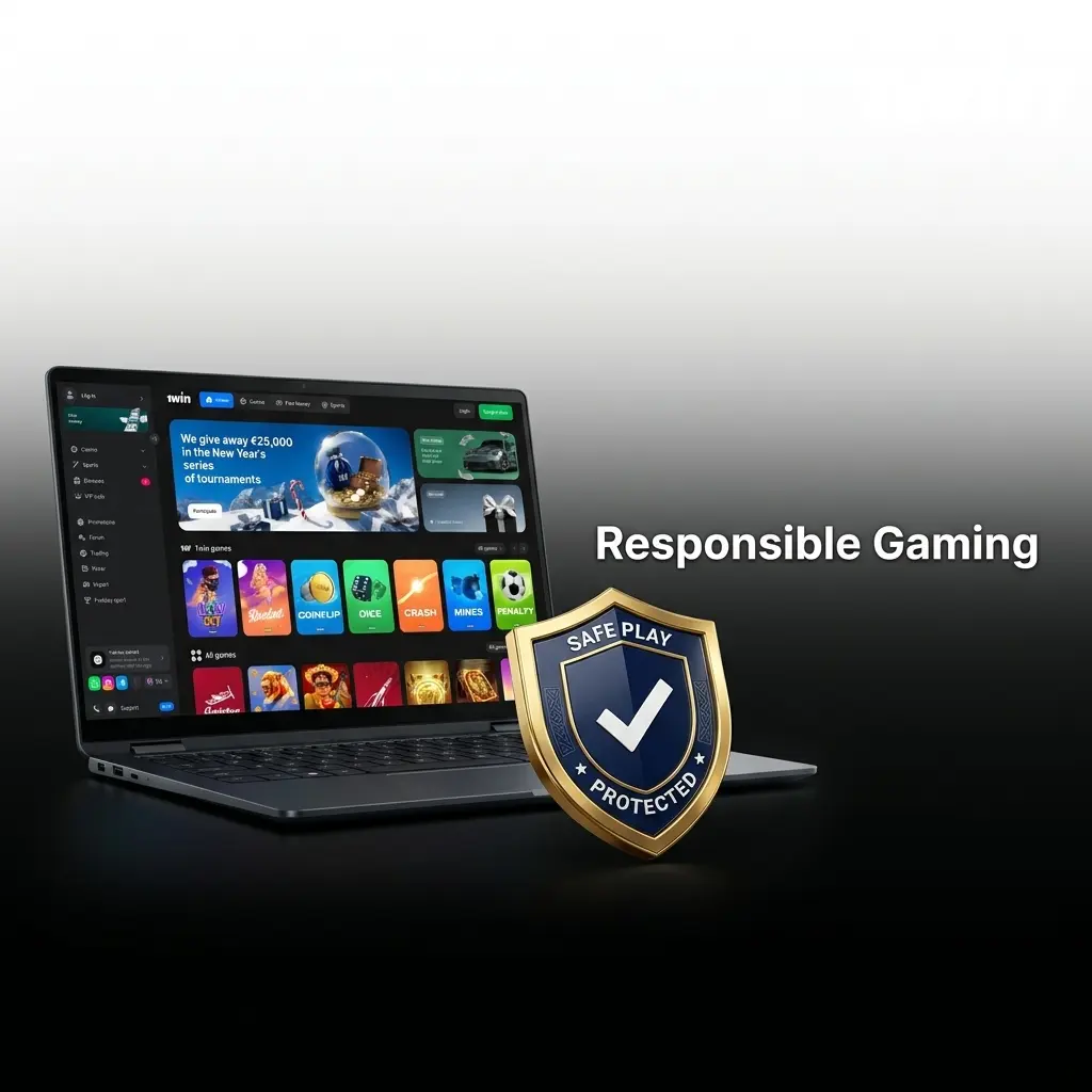 Responsible gaming tools at 1win Canada including deposit limits, self-exclusion, and session controls for safe play