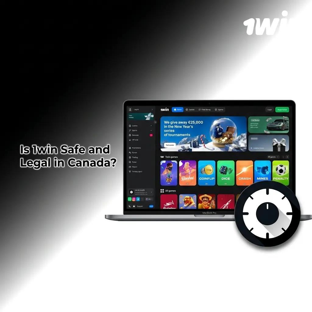 1win Canada safety and legality showing Curaçao licence, SSL encryption, and responsible gaming tools for Canadian players